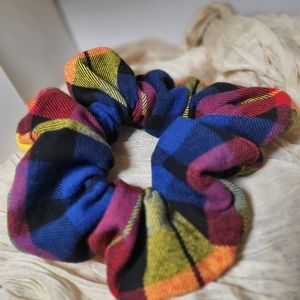 Colorful flannel forever scrunchy!